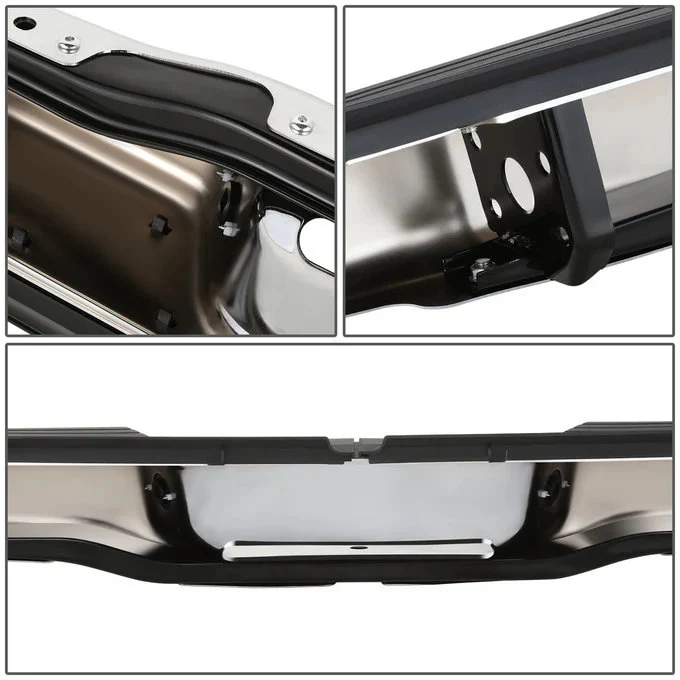 DNA Rear Step Bumper for Toyota Tacoma (1995-2004) with License Plate Lamps - Chrome or Black - Image 11