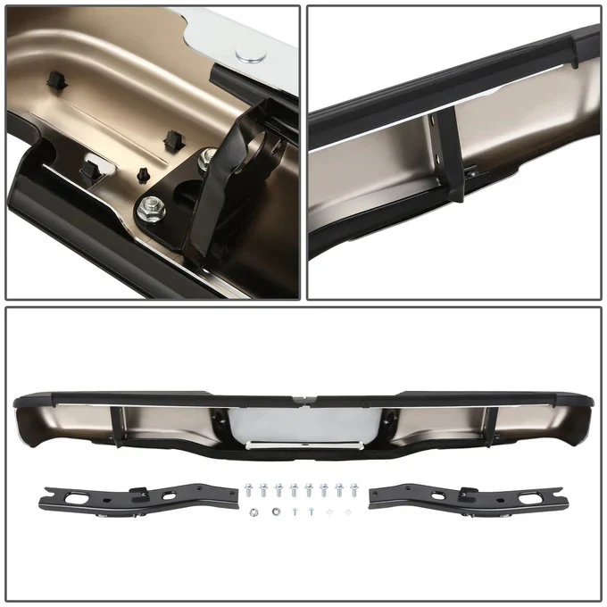 DNA Rear Step Bumper for Toyota Tacoma (1995-2004) with License Plate Lamps - Chrome or Black - Image 12