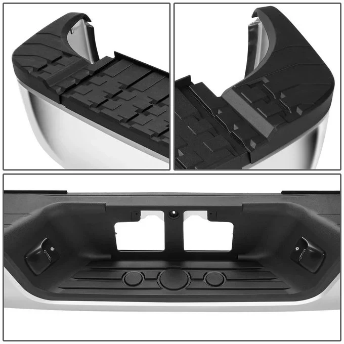 DNA Rear Step Bumper for Toyota Tundra (2007-2013) with or without Parking Sensor Holes - Chrome or Black - Image 12