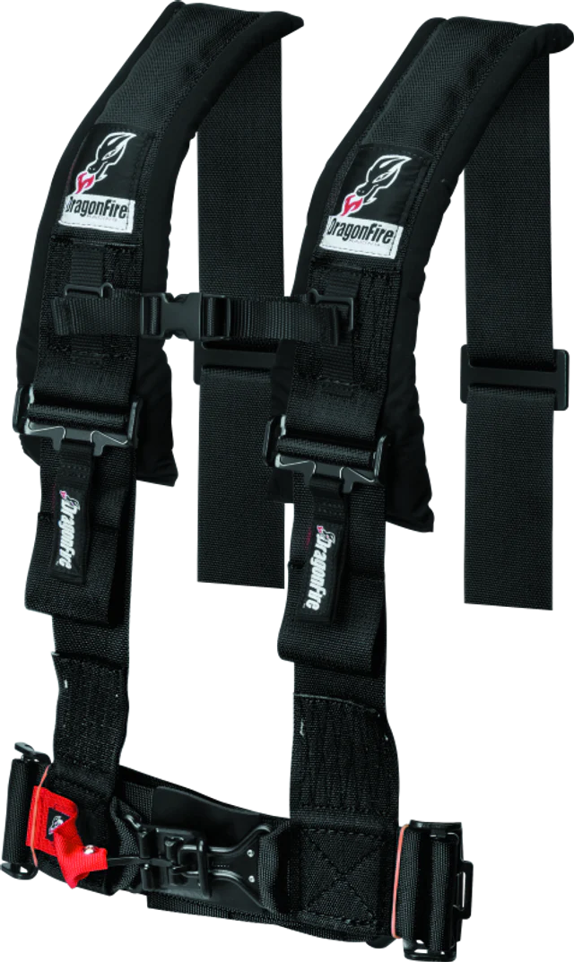DragonFire Racing ATV Seat Belt Harness [2" or 3" Buckle H-Style] Black / Red / Grey / Blue / Orange - Image 6