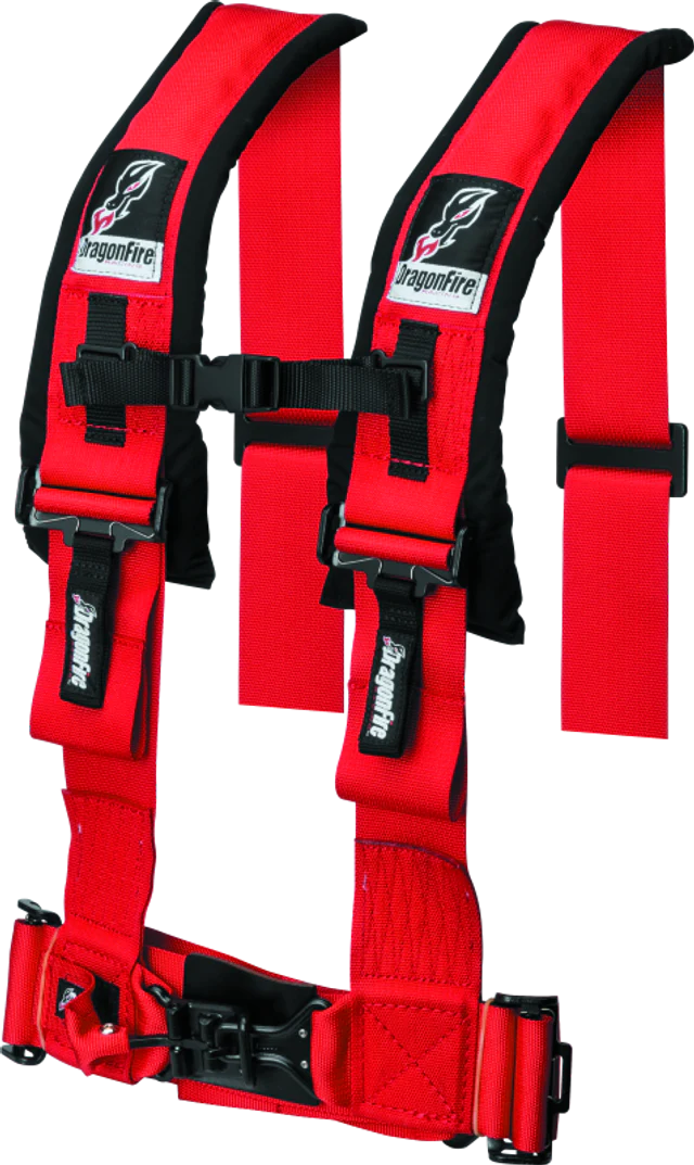 DragonFire Racing ATV Seat Belt Harness [2" or 3" Buckle H-Style] Black / Red / Grey / Blue / Orange - Image 7