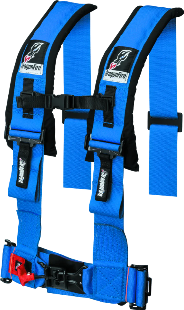 DragonFire Racing ATV Seat Belt Harness [2" or 3" Buckle H-Style] Black / Red / Grey / Blue / Orange - Image 8