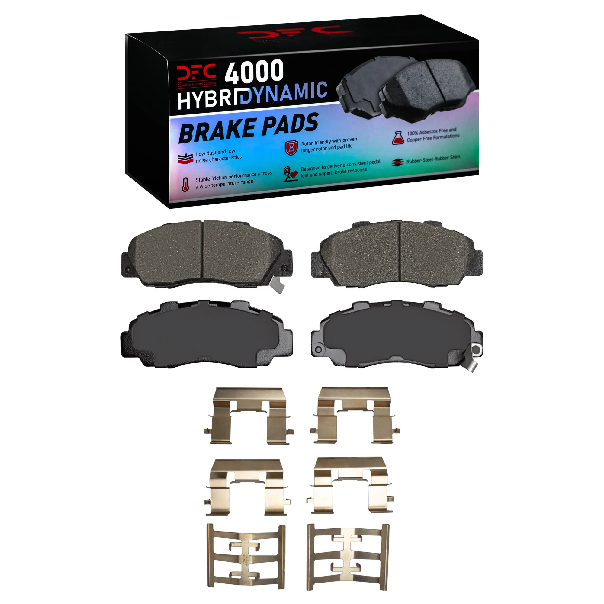 Dynamic Friction Brake Pads for Acura NSX (1991-2005, 2017-2022) 4000 Series OEM Replacement Front 4000-0503-02 - Image 2