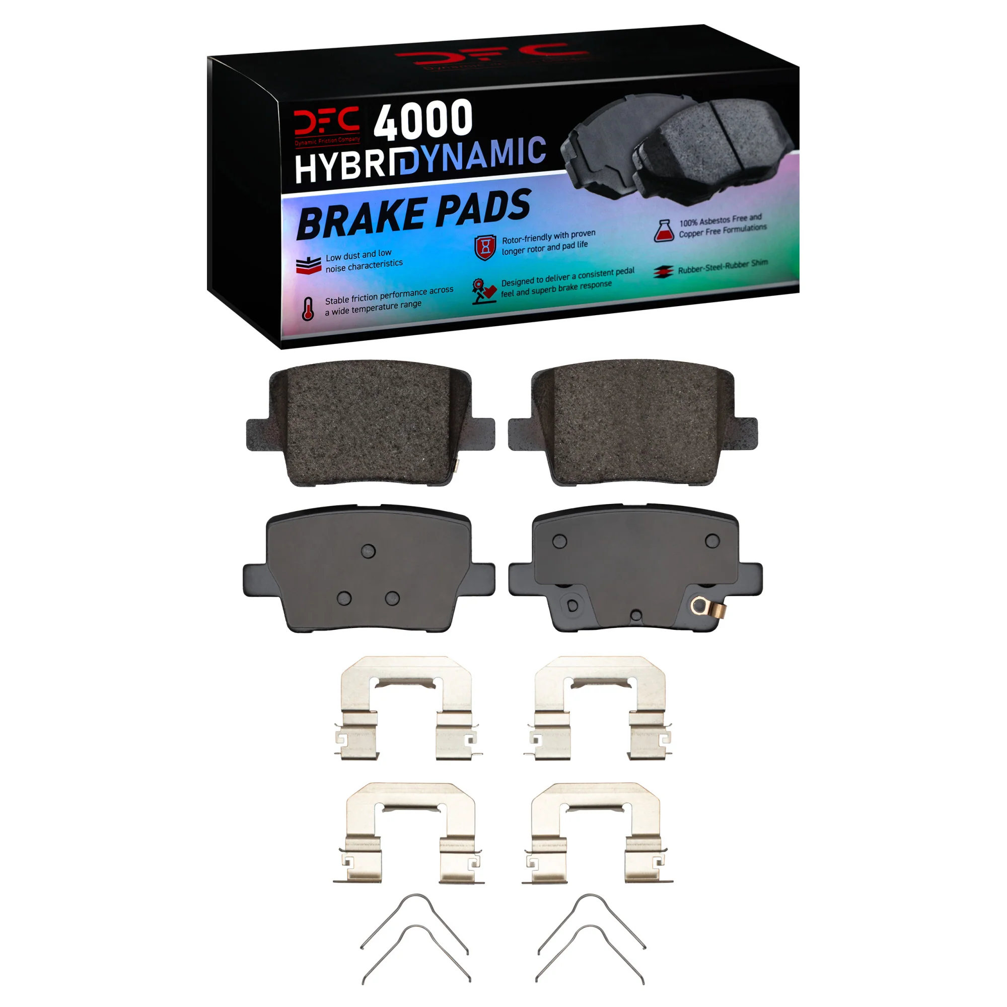Dynamic Friction Brake Pads for Genesis G90 3.3L V6 / 5.0L V8 (17-22) 3.5L V6 (23-25) 4000 Series OEM Replacement Front or Rear - Image 3