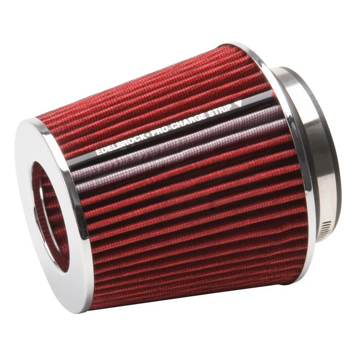 Edelbrock Universal Conical Air Filter (w/ 3", 3.5", and 4" Inlet) Pro-Flo Medium - Red / Blue / Black / White