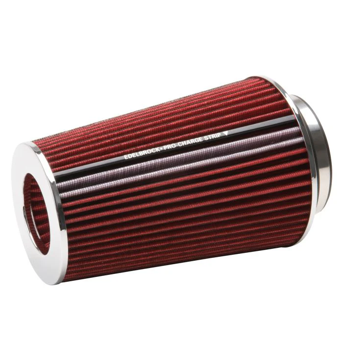 Edelbrock Universal Conical Air Filter (w/ 3", 3.5", and 4" Inlet) Pro-Flo Tall - Red / Blue / Black