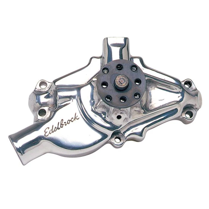 Edelbrock Water Pump Small-Block Chevy (Polished Finish) Short / Long - Image 2