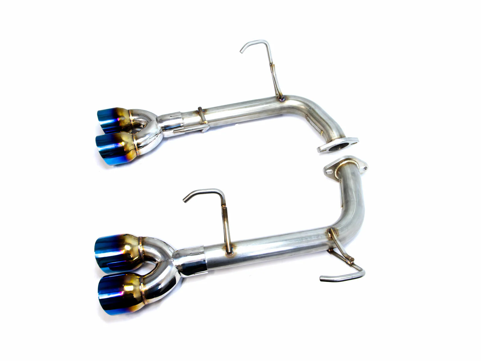 FactionFab Axle Back Exhaust WRX VB (2022-2025) Stainless Burnt Blue Tips FFA1.10255.2 - Image 2