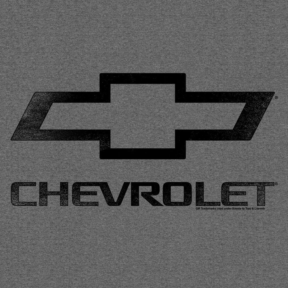 Faded Chevrolet Bowtie Car Logo T-Shirt - Graphite Heather - Image 2