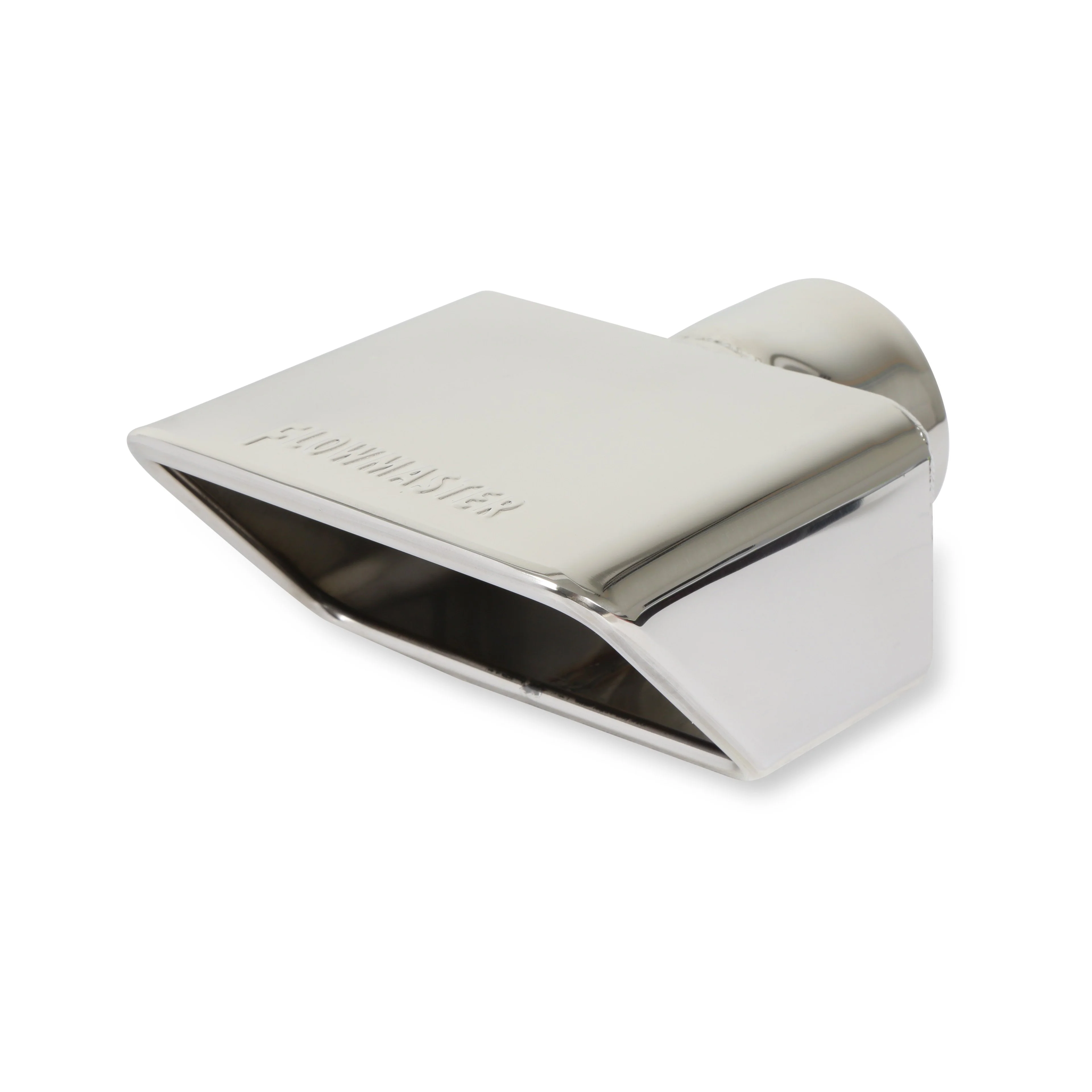 Flowmaster Exhaust Tip (2.5" Inlet / 3" x 5.5" Polished Angle Rolled Edge) Weld On - 15354
