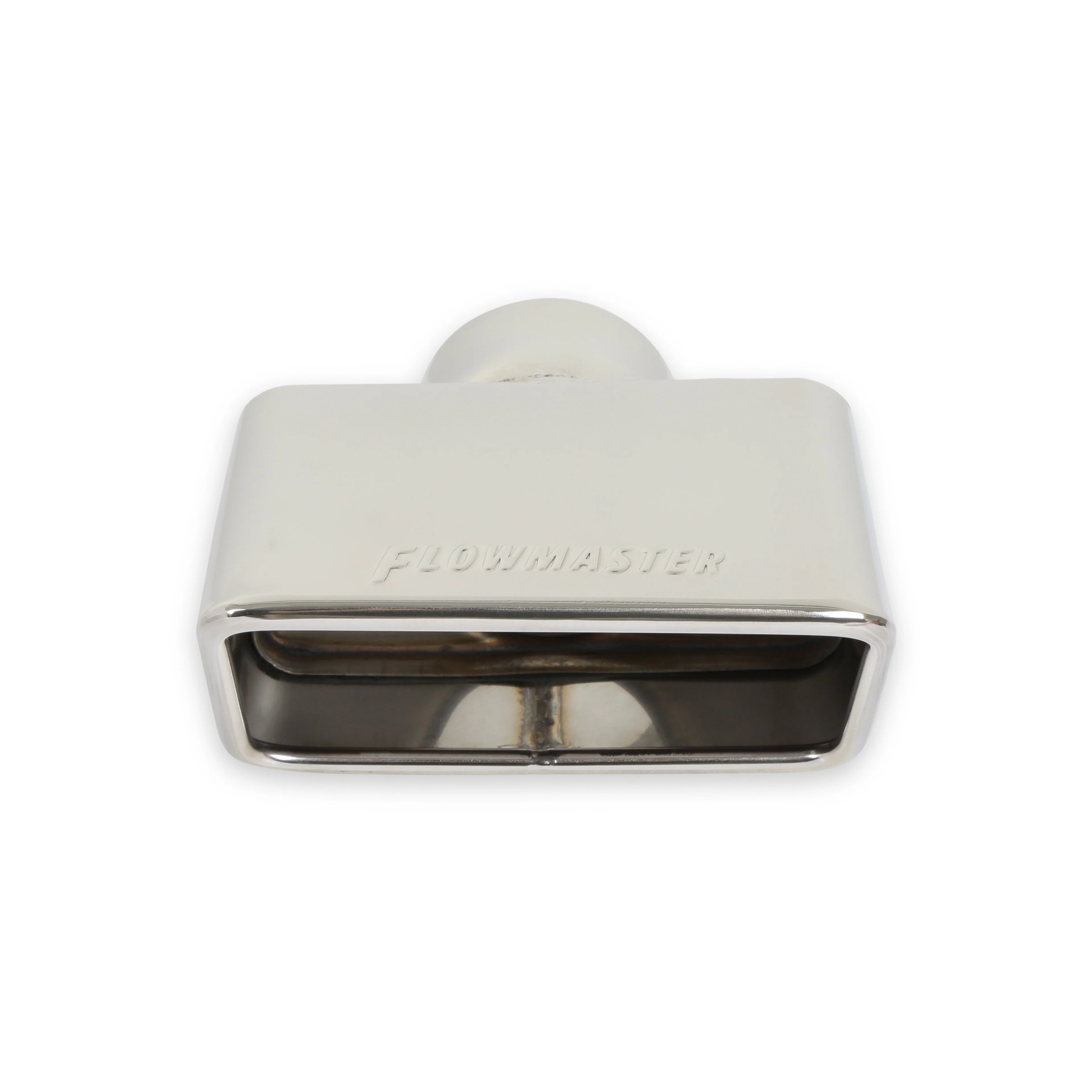 Flowmaster Exhaust Tip (2.5" Inlet / 3" x 5.5" Polished Angle Rolled Edge) Weld On - 15354 - Image 2