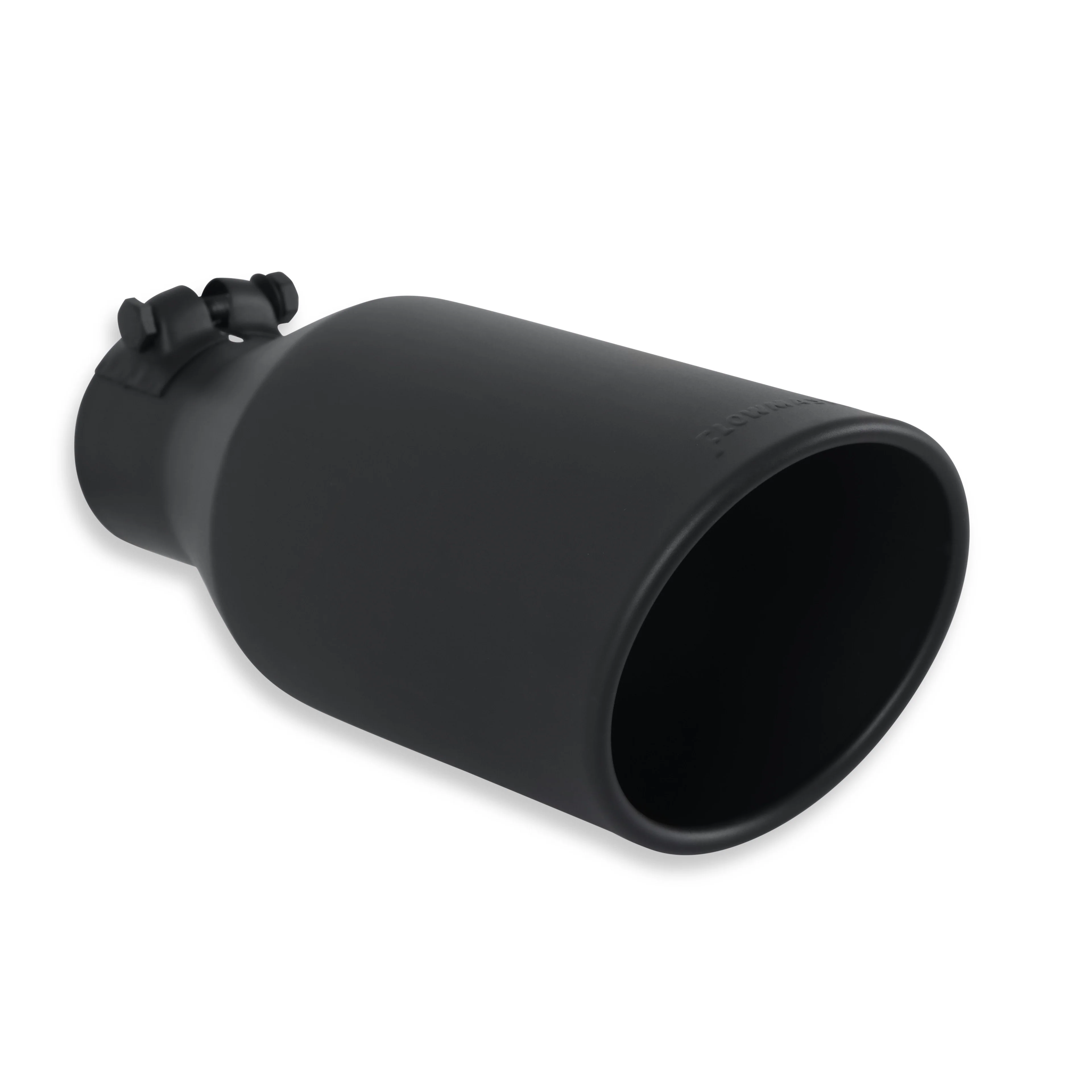 Flowmaster Exhaust Tip (2.5" Inlet / 4.5" Black Angle Cut / 11" Long) Clamp On - 15404B - Image 2