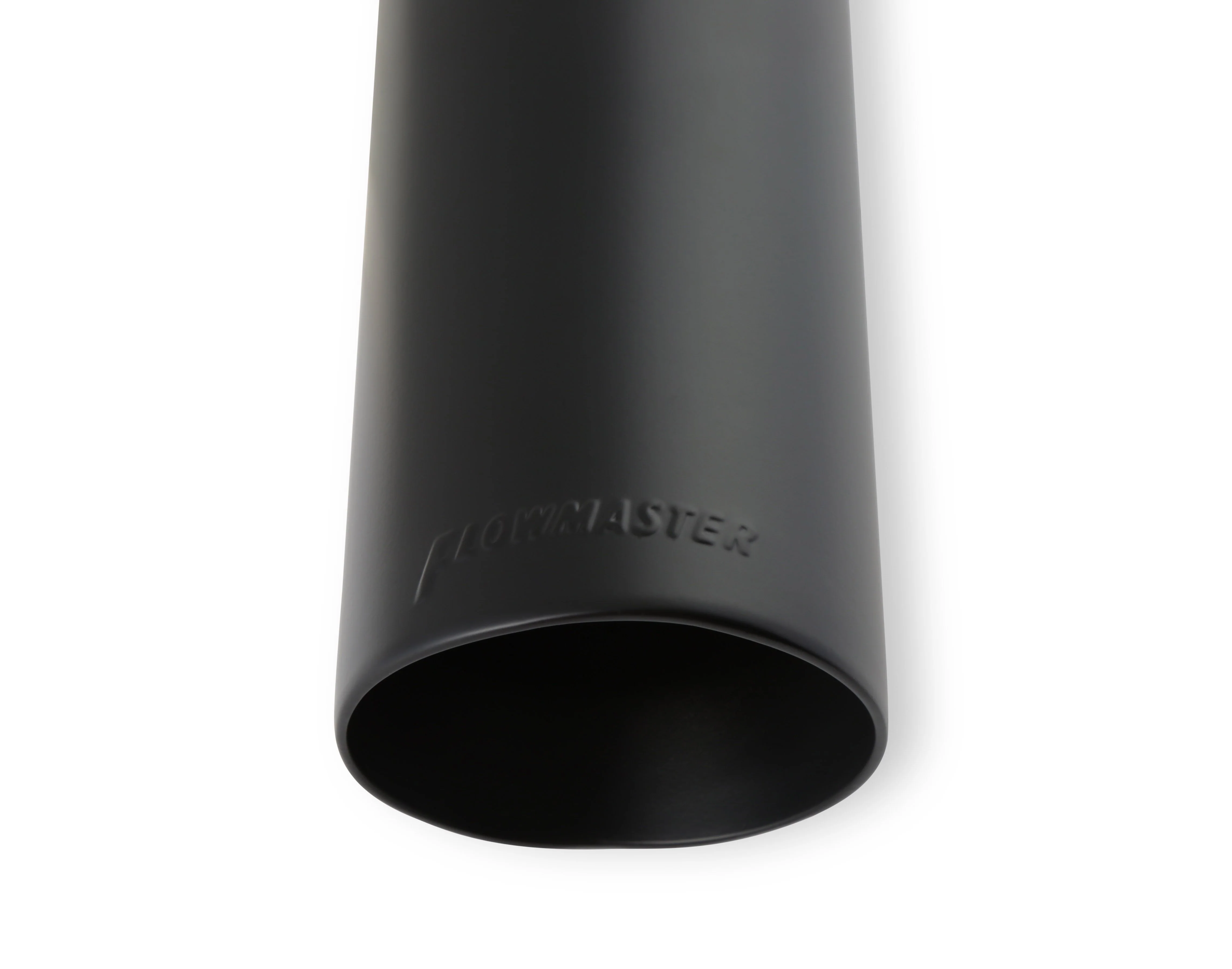 Flowmaster Exhaust Tip (2.5" Inlet / 3.50" diameter Black Angle Cut) Clamp On - Black of Polished - Image 5