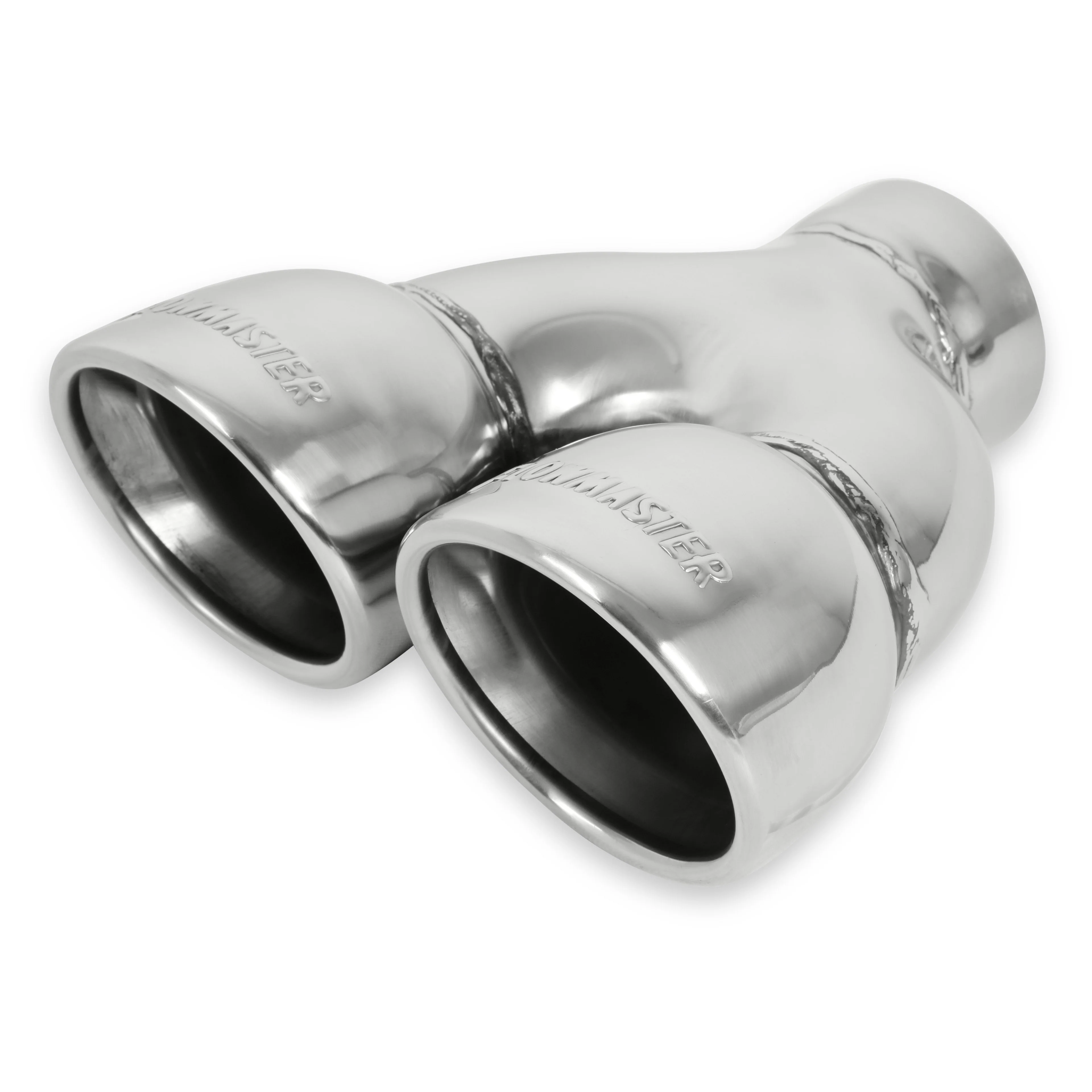 Flowmaster Exhaust Tip (2.5" Inlet /Dual 3.5" Rolled Angle Polished SS) Weld On - 15369