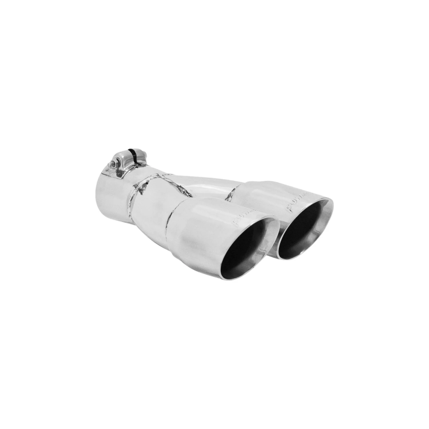 Flowmaster Exhaust Tip (2.5" Inlet / Dual Angle Cut Polished SS / 3" Long) Clamp On - 15307 - Image 4