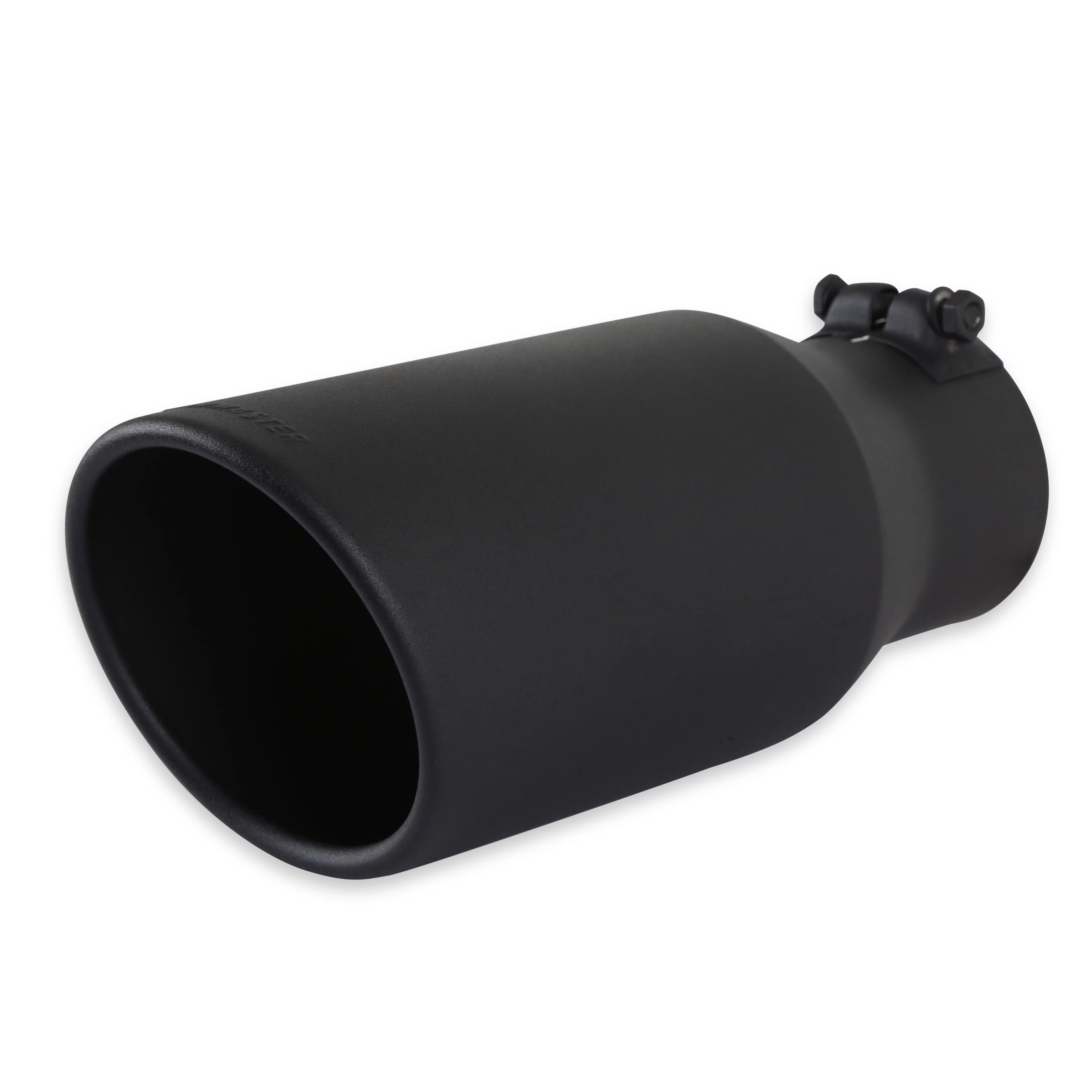 Flowmaster Exhaust Tip (3.5" Inlet / 5" Black Angle Cut / 12" Long) Clamp On - 15405B