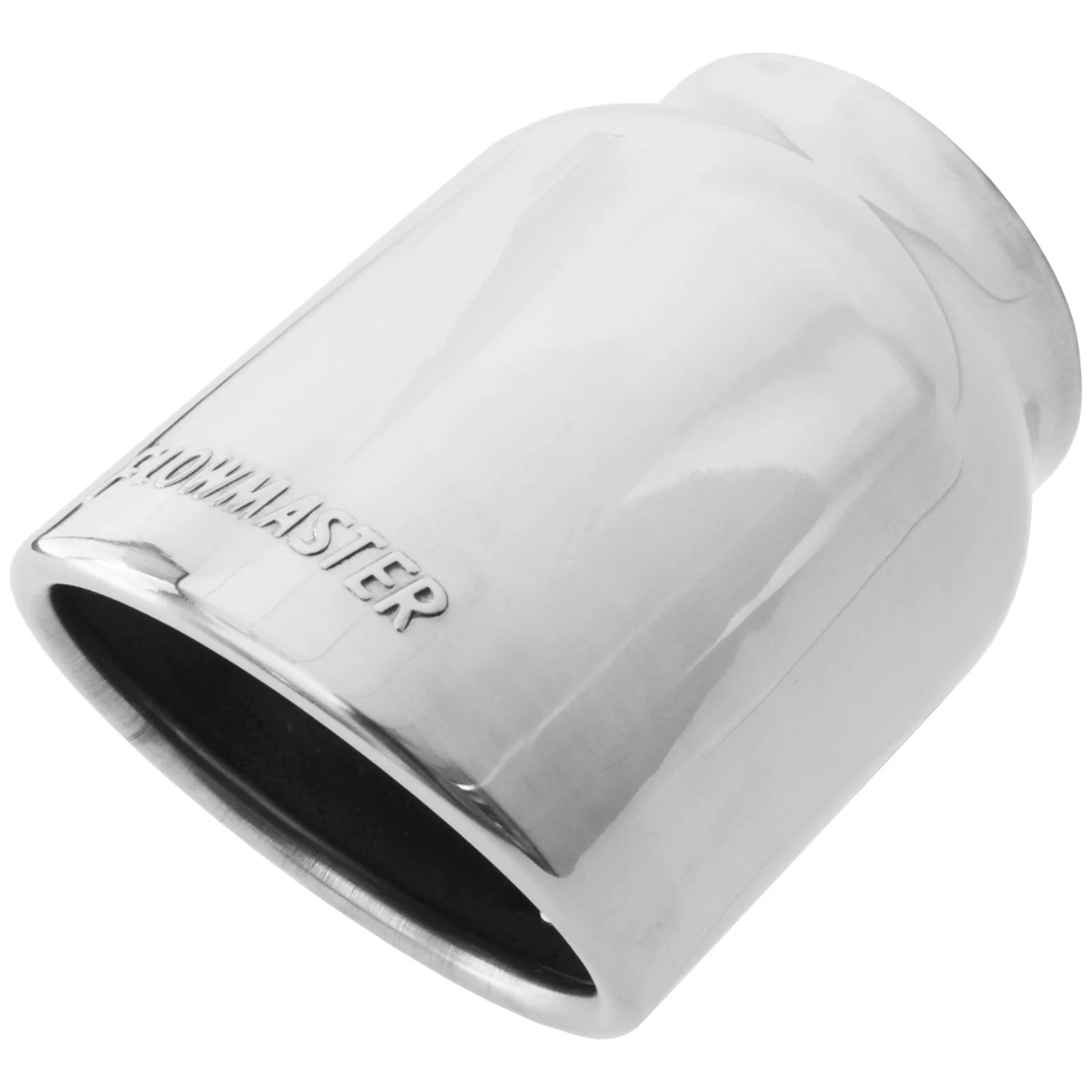 Flowmaster Exhaust Tip (3" Inlet / 4" Rolled Angle Polished Stainless Steel) Weld On - 15371