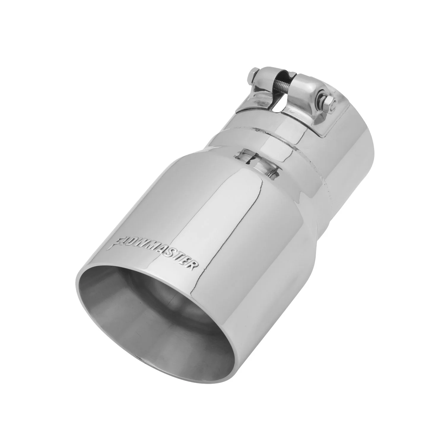 Flowmaster Exhaust Tip (3" Inlet / 4" dia. Angle Cut / 7" Long) Clamp On - Black or Polished SS - Image 4