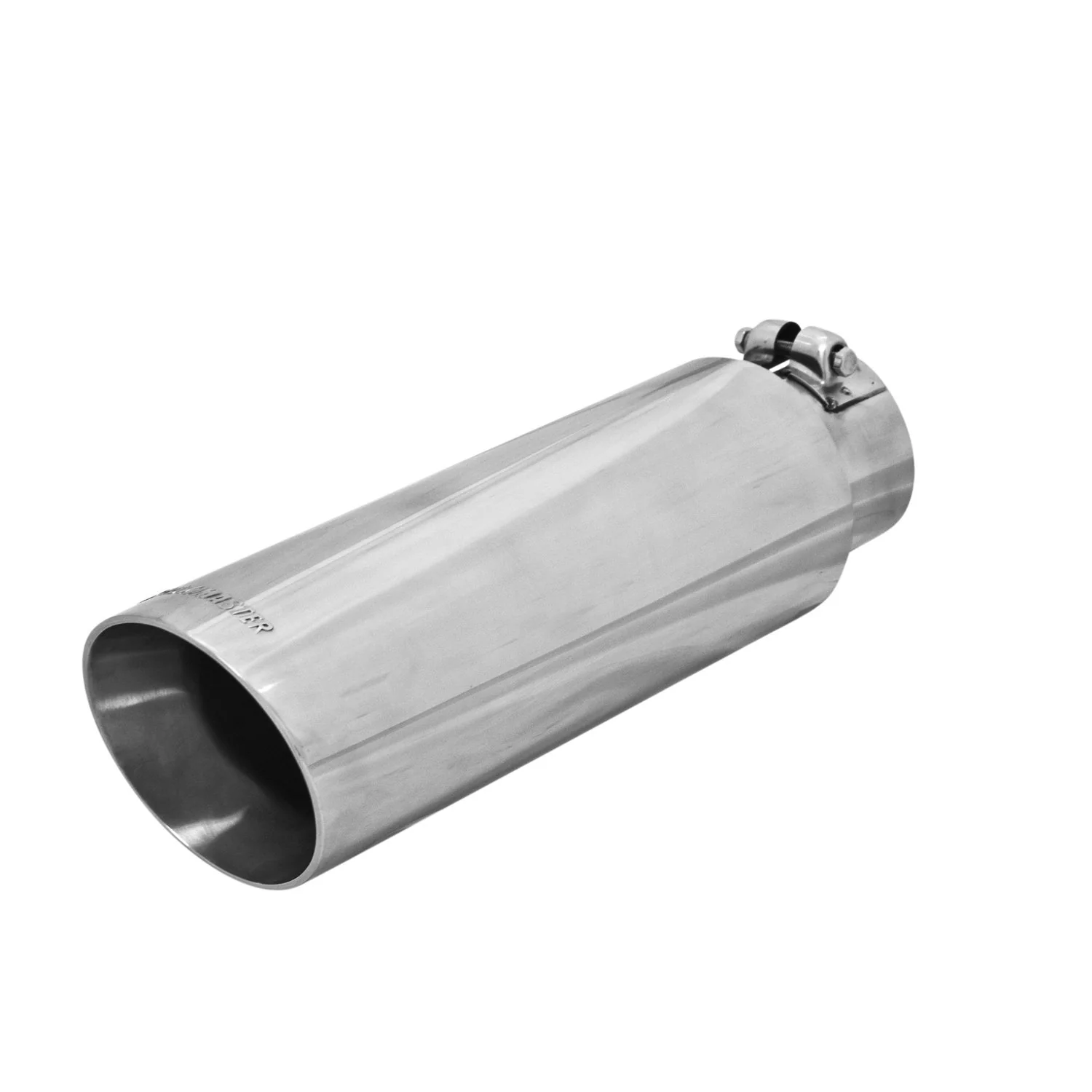 Flowmaster Exhaust Tip (3" Inlet / 4" dia. Angle Cut Polished SS) Clamp On - 15398
