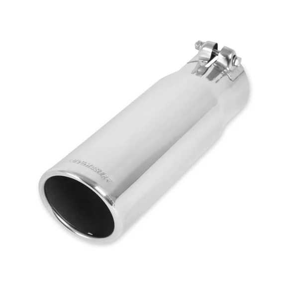 Flowmaster Exhaust Tip (3" Inlet / 3.5" Rolled Angle Polished SS / 12" Long) Clamp On - 15363