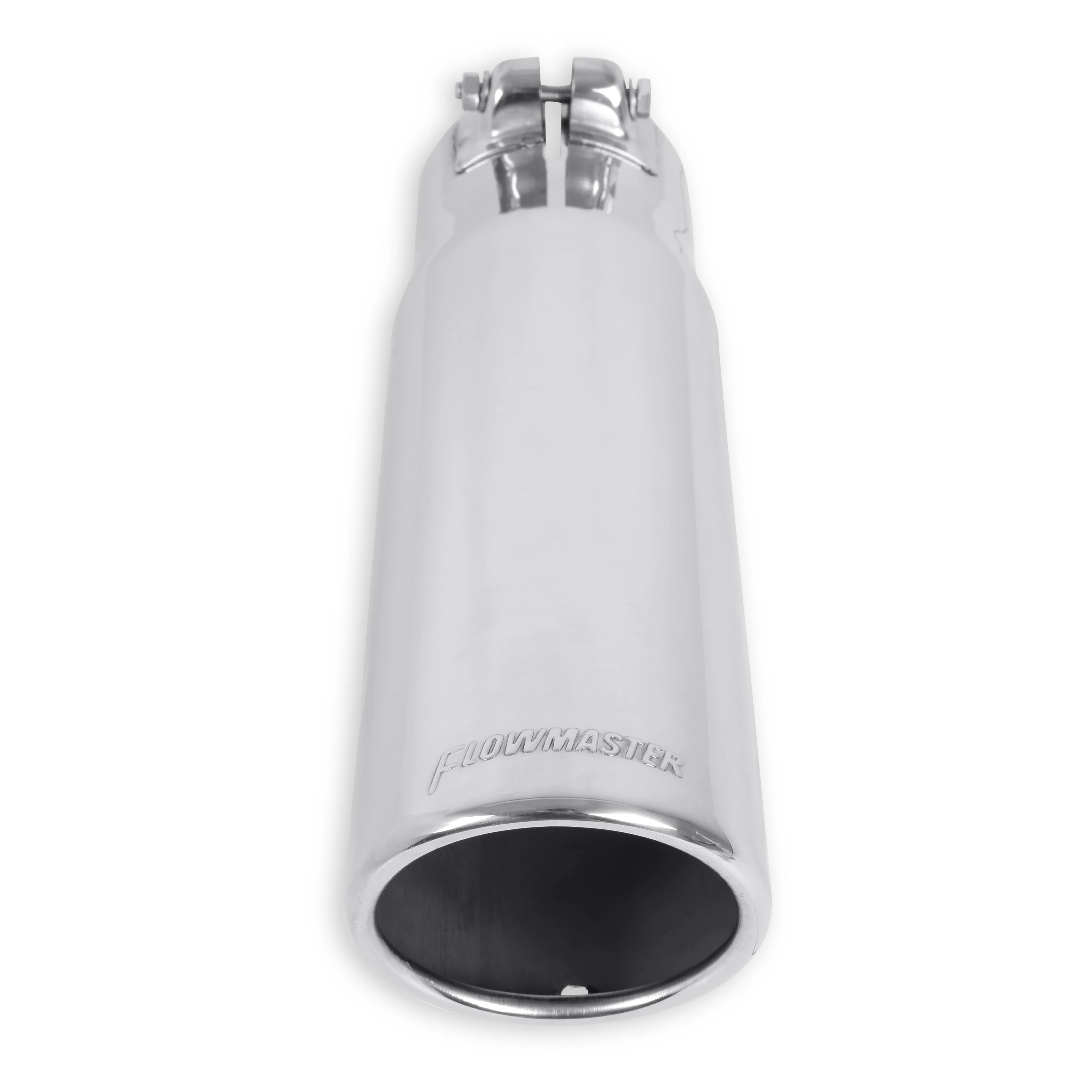 Flowmaster Exhaust Tip (3" Inlet / 3.5" Rolled Angle Polished SS / 12" Long) Clamp On - 15363 - Image 2