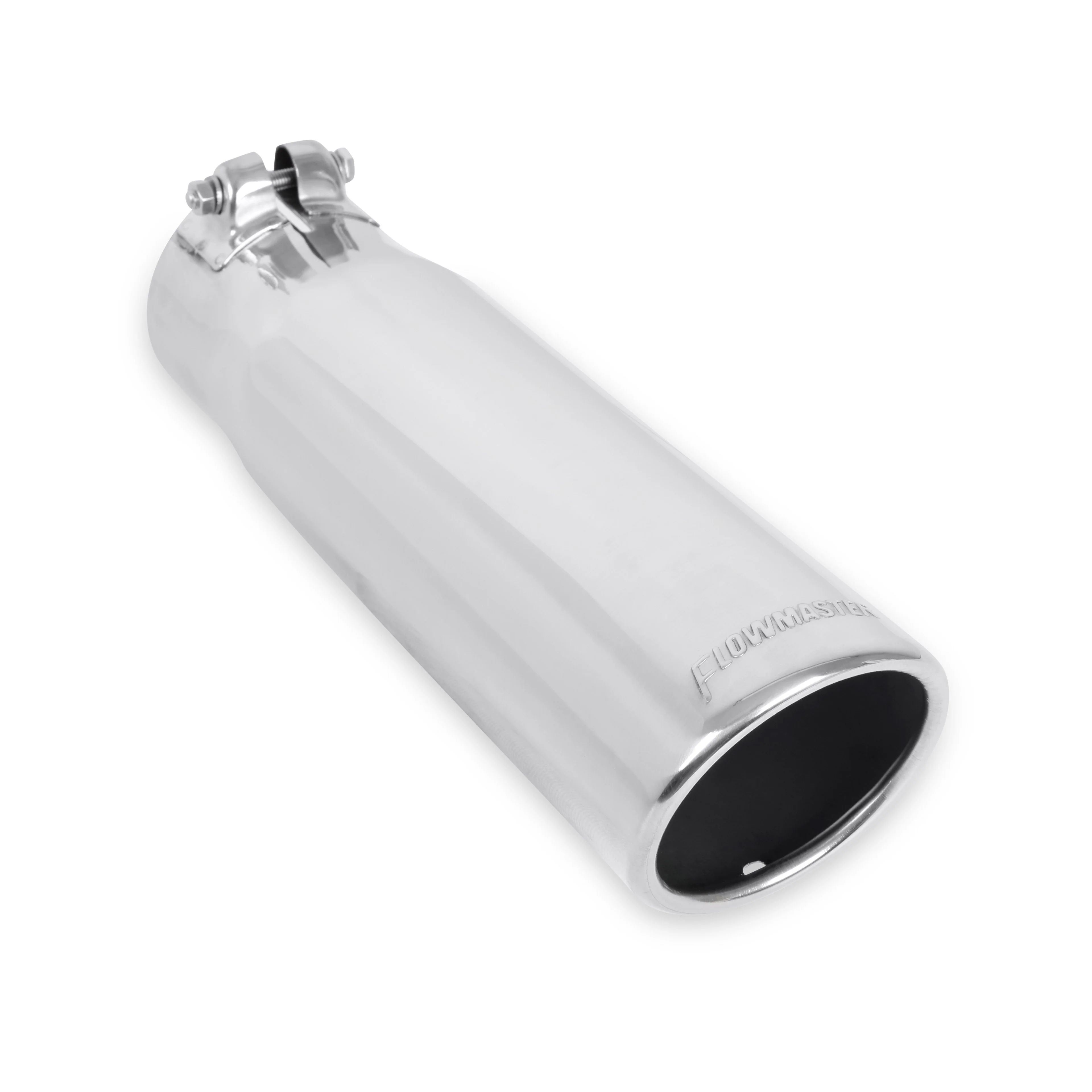 Flowmaster Exhaust Tip (3" Inlet / 3.5" Rolled Angle Polished SS / 12" Long) Clamp On - 15363 - Image 3