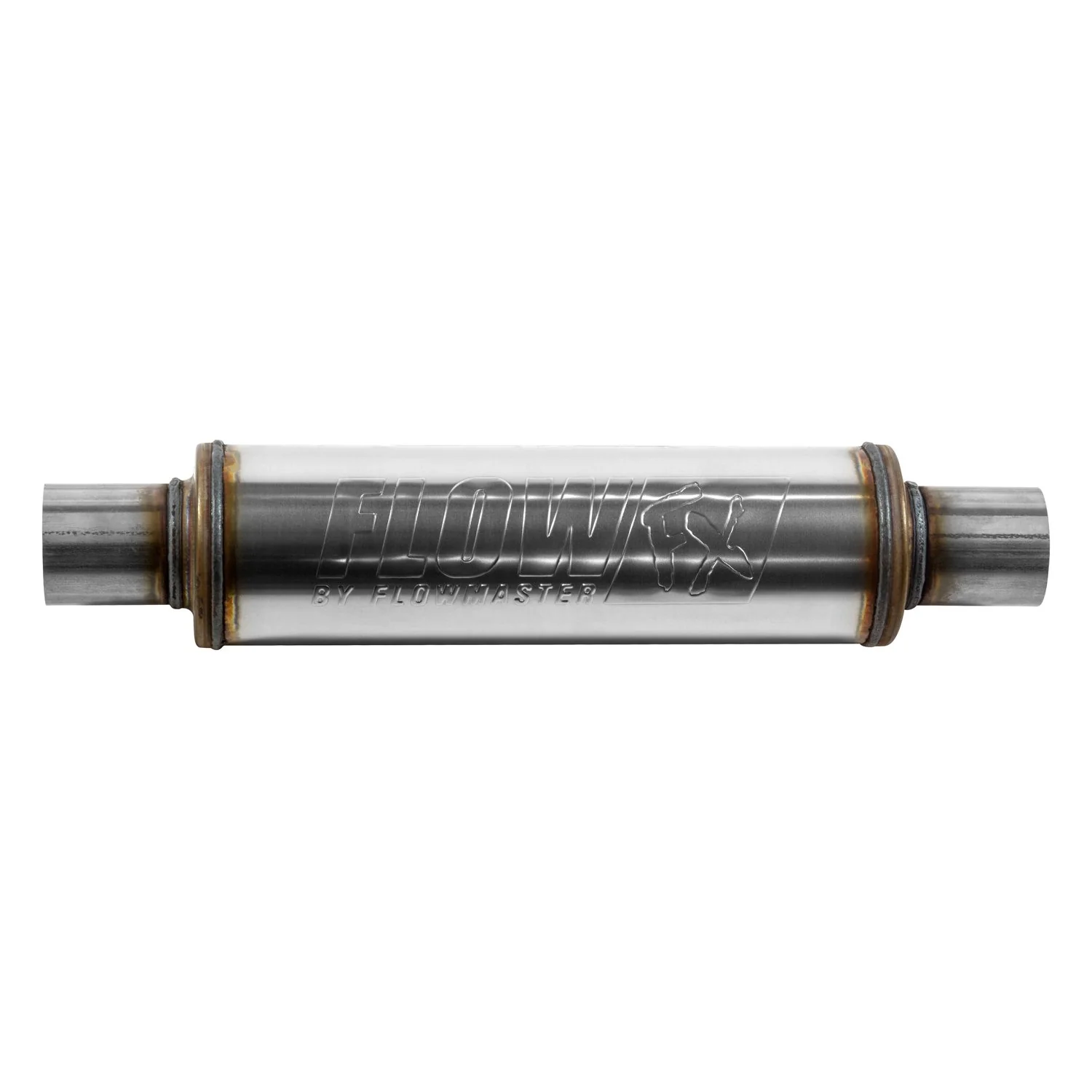 Flowmaster Muffler Flow FX (2.25" In / 2.25" Out) Round Body Stainless Steel 71415 - Image 3