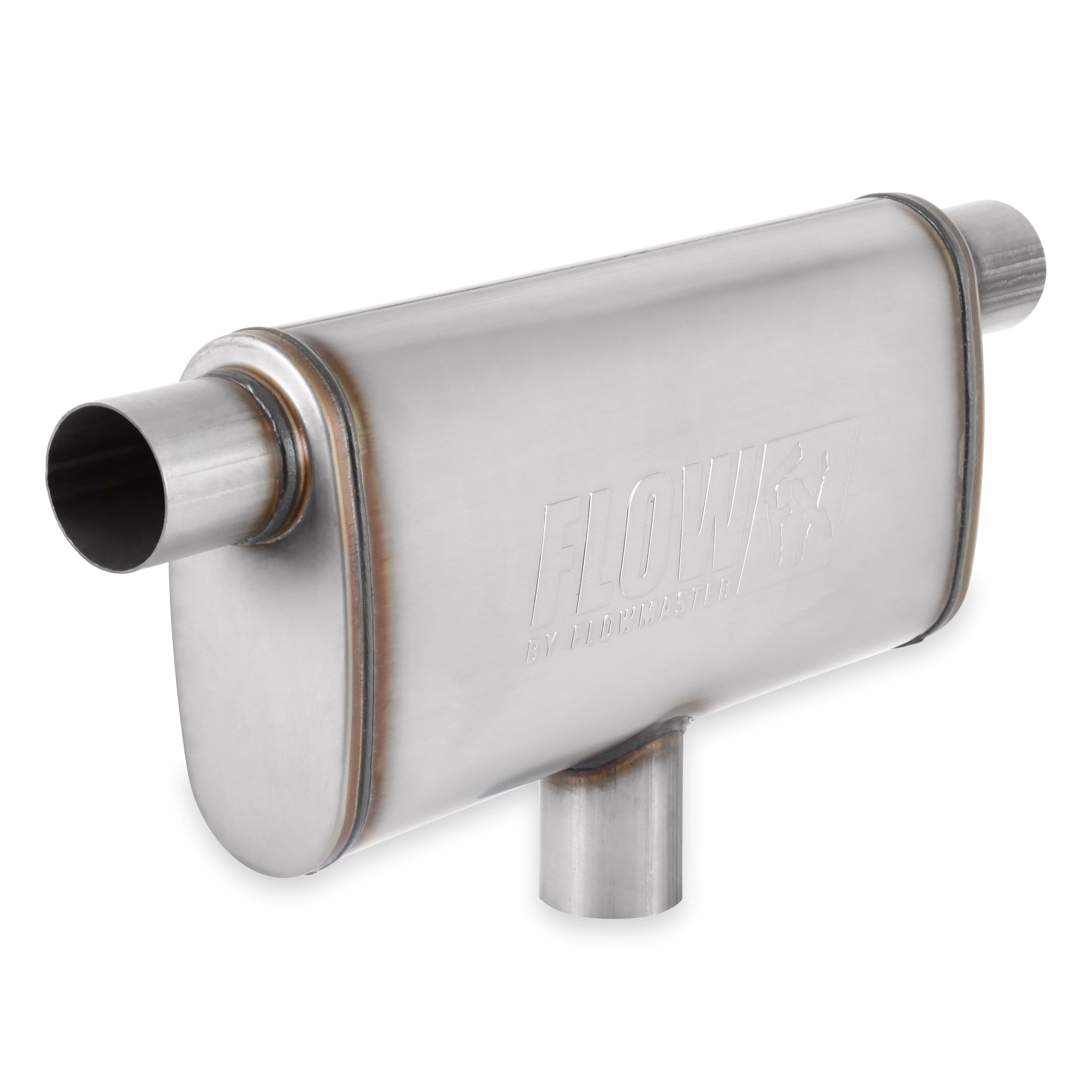 Flowmaster Muffler Flow FX (2.5" In / 2.5" Out Oval Body) Stainless Steel Transverse 72206 - Image 3