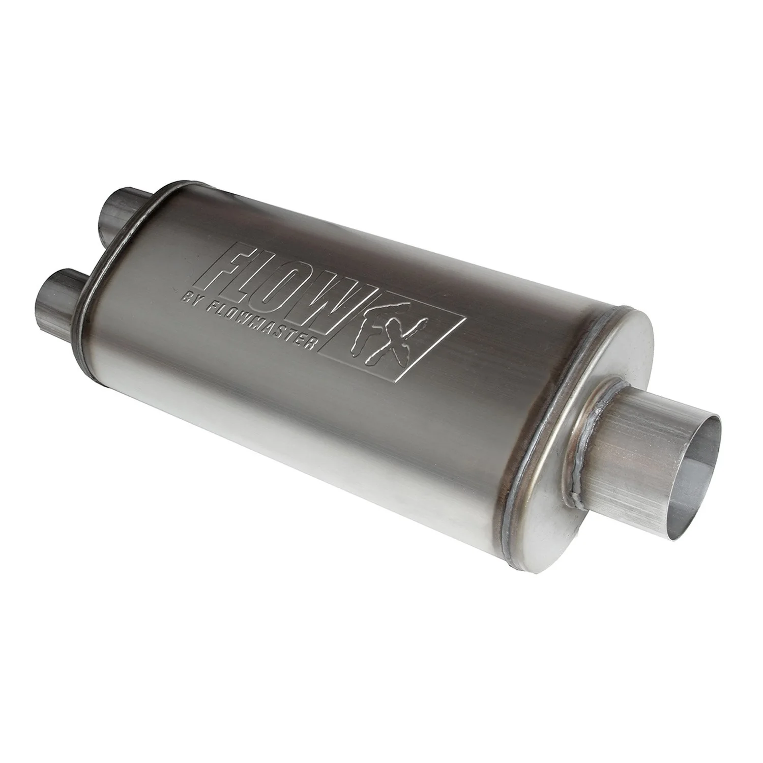 Flowmaster Muffler Flow FX (3.5" Center In / 2.5" Dual Out) Straight Through Performance 72587 - Image 3