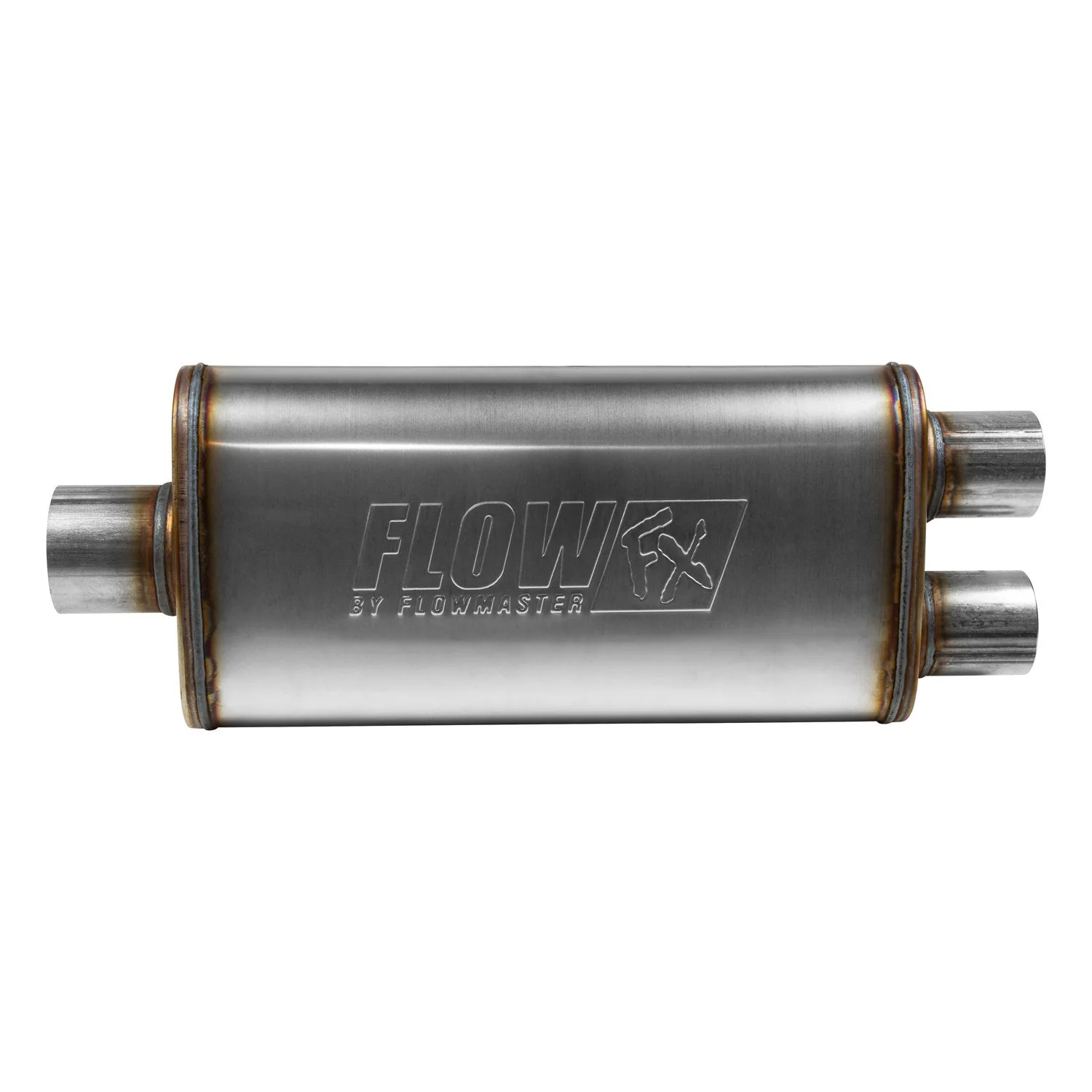 Flowmaster Muffler Flow FX (3" Center In / 2.5" Dual Out) Stainless Steel 72288 - Image 3