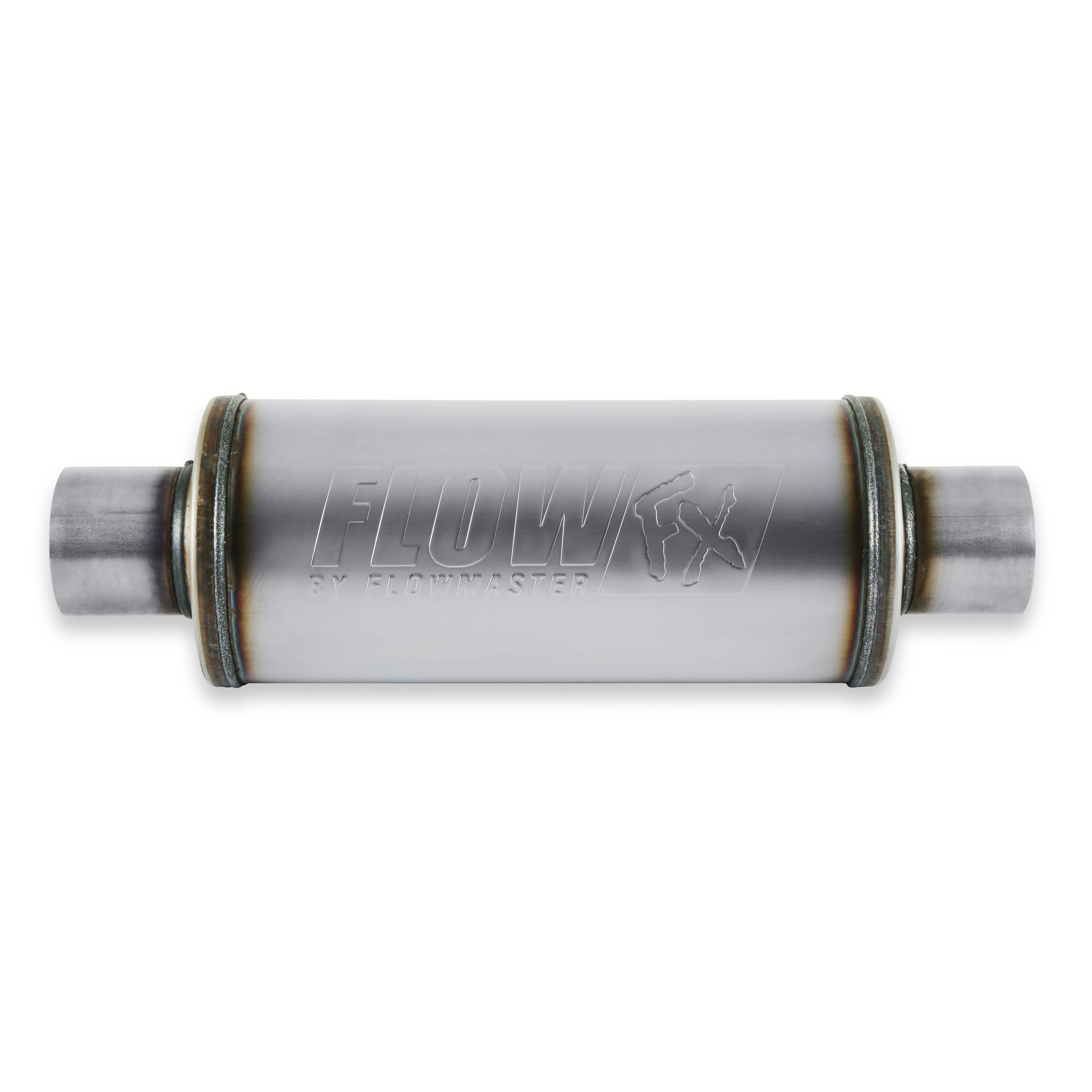 Flowmaster Muffler Flow FX (3" Dual In / 3" Dual Out) Round Body Stainless Steel 72619 - Image 4