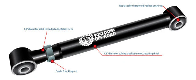 Freedom Offroad Control Arms Jeep Gladiator (20-23) 0-6" Lift / Rear Upper - Image 2
