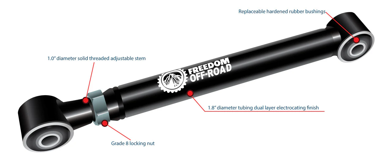 Freedom Offroad Control Arms Lexus LX470 (07-21) 0-4" Lift/ Rear Lower - Image 2