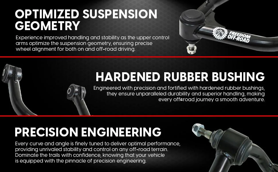 Freedom Offroad Control Arms Toyota Land Cruiser (98-07) For 2-4" Lift / Front Upper Pair - Image 8