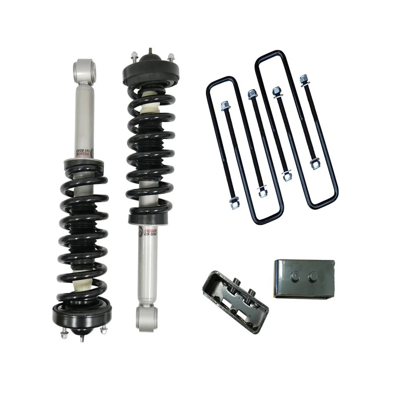 Freedom Offroad Lift Kits Ford F-150 (09-13) Front 3" Lift Strut / 2" Rear Blocks w/ U Bolts
