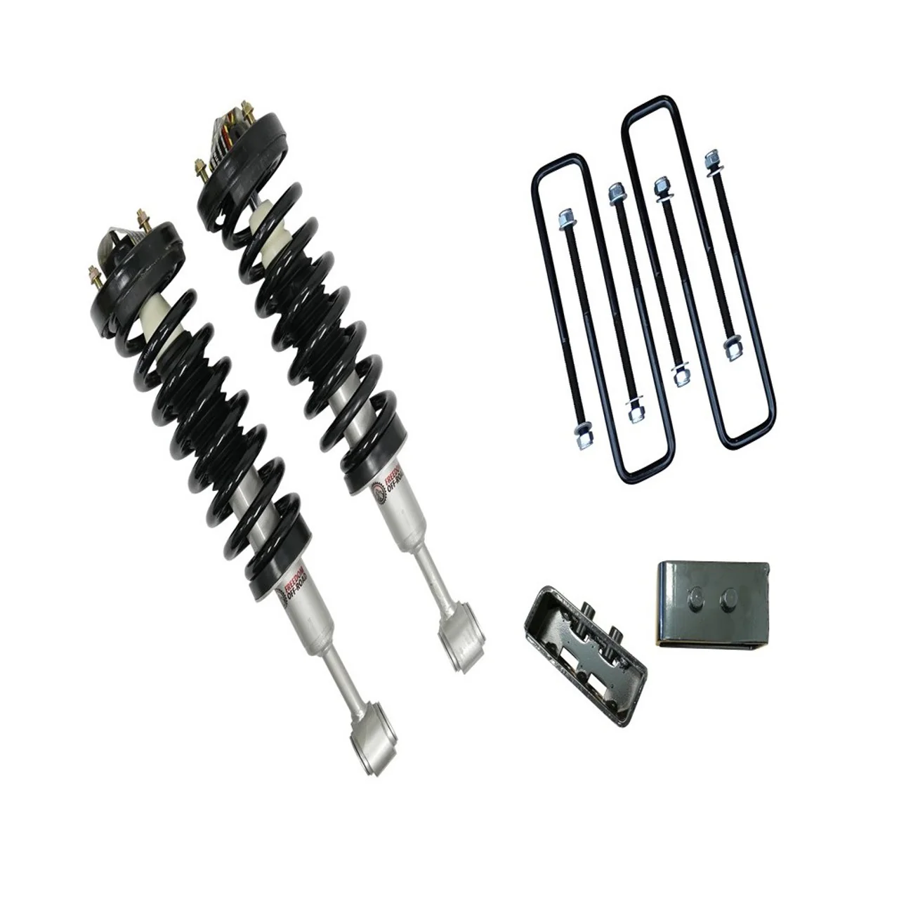 Freedom Offroad Lift Kits Ford F-150 4WD (04-08) Front 3" Lift Struts / 2" Rear Blocks w/ U Bolts