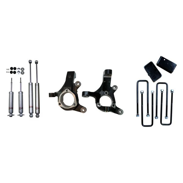 Freedom Offroad Lift Kits GMC Sierra 1500 RWD (99-06) 3" Lift Spindles / 2" Rear Lift Blocks w/ U Bolts + Shocks