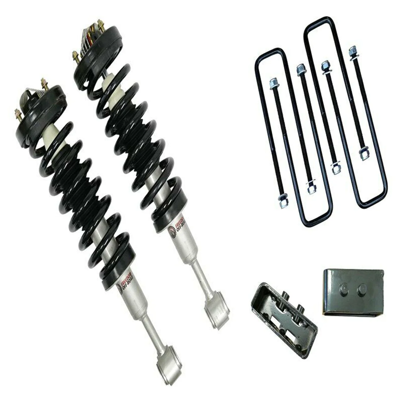 Freedom Offroad Lift Kits Lincoln Mark LT 4WD (06-08) 3" Front Lift Strut 2" Rear Blocks w/ U-Bolts & Shocks