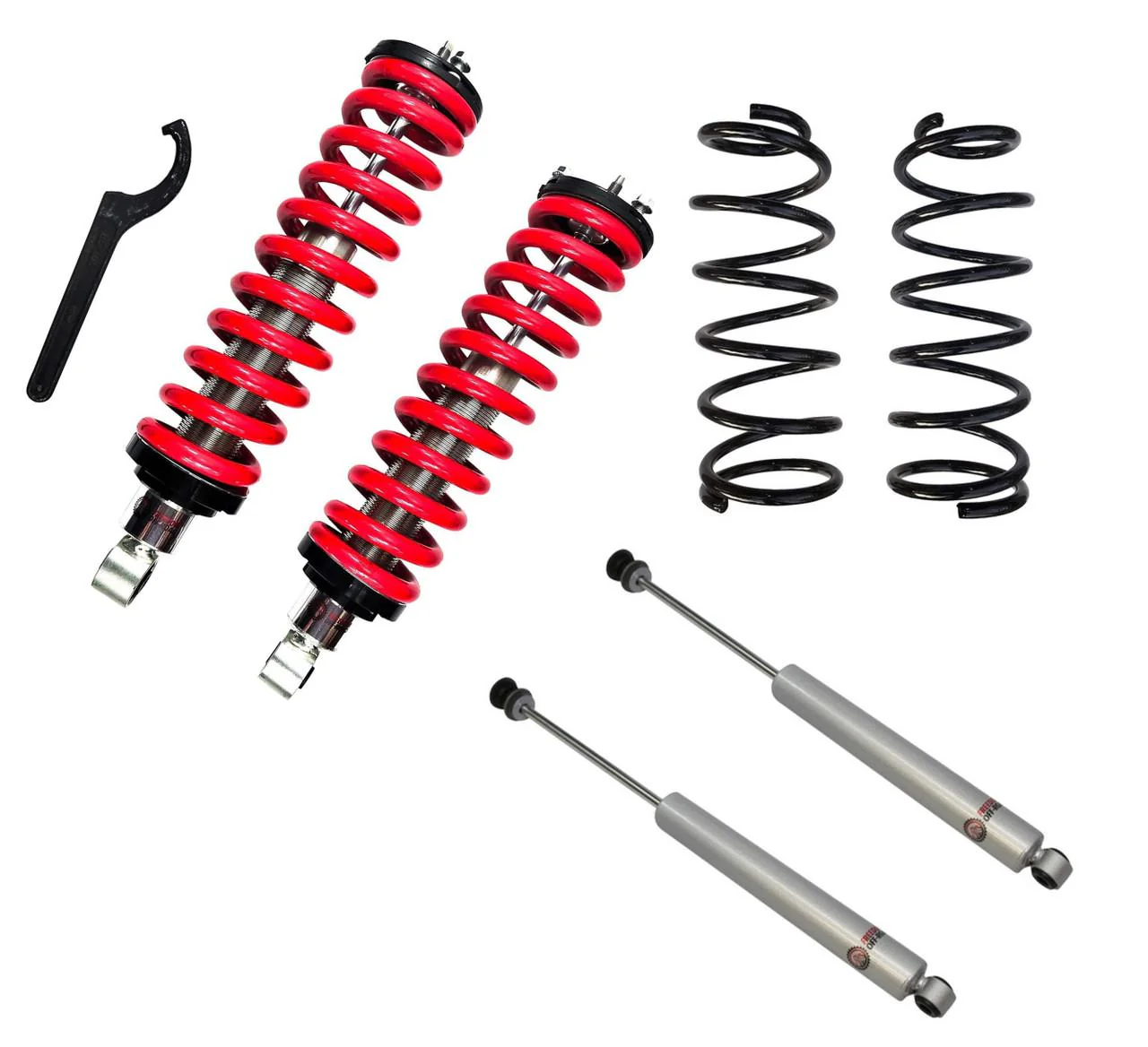 Freedom Offroad Lift Kit for Toyota 4Runner 3rd Gen (96-02)  1-4" Front Adjustable Coilover / 2" Rear Lift Springs & Rear Shocks