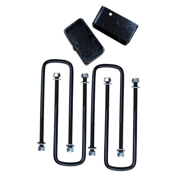 Freedom Offroad Lifted Blocks GMC Sierra 1500 (99-19) 3" Steel Rear Lift Blocks w/ Extended U-Bolts