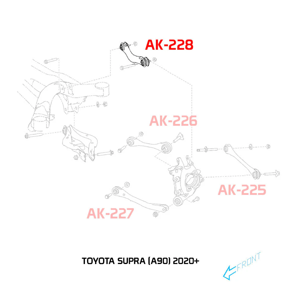 Godspeed Camber Arms BMW 2-Series G42 (2022-2024) Rear Upper w/ Spherical Bearings - Image 4