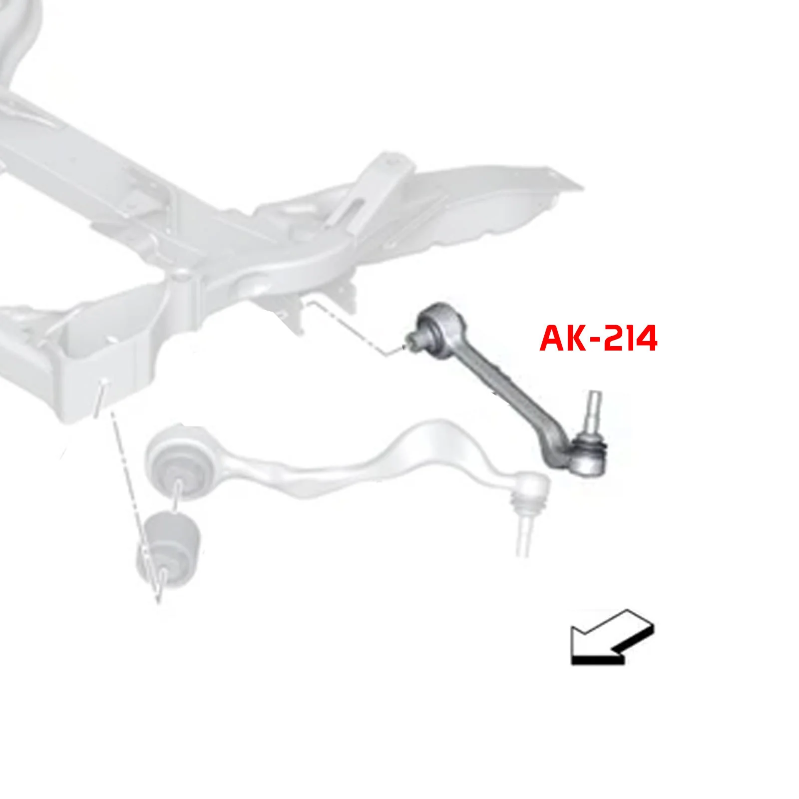 Godspeed Camber Kit BMW M3 E90 / E92 / E93 (2006–2011) Front Lower Arms with Spherical Bearings - Pair AK-214 - Image 4