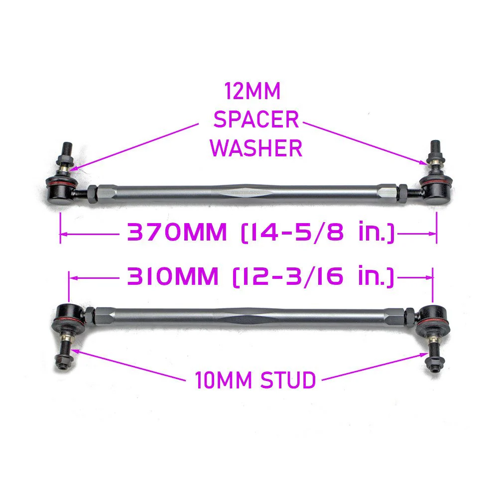 Godspeed Sway Bar End Links BMW M3 E90 E92 (08-13) Front Pair / OEM Replacement Adjustable - Image 2