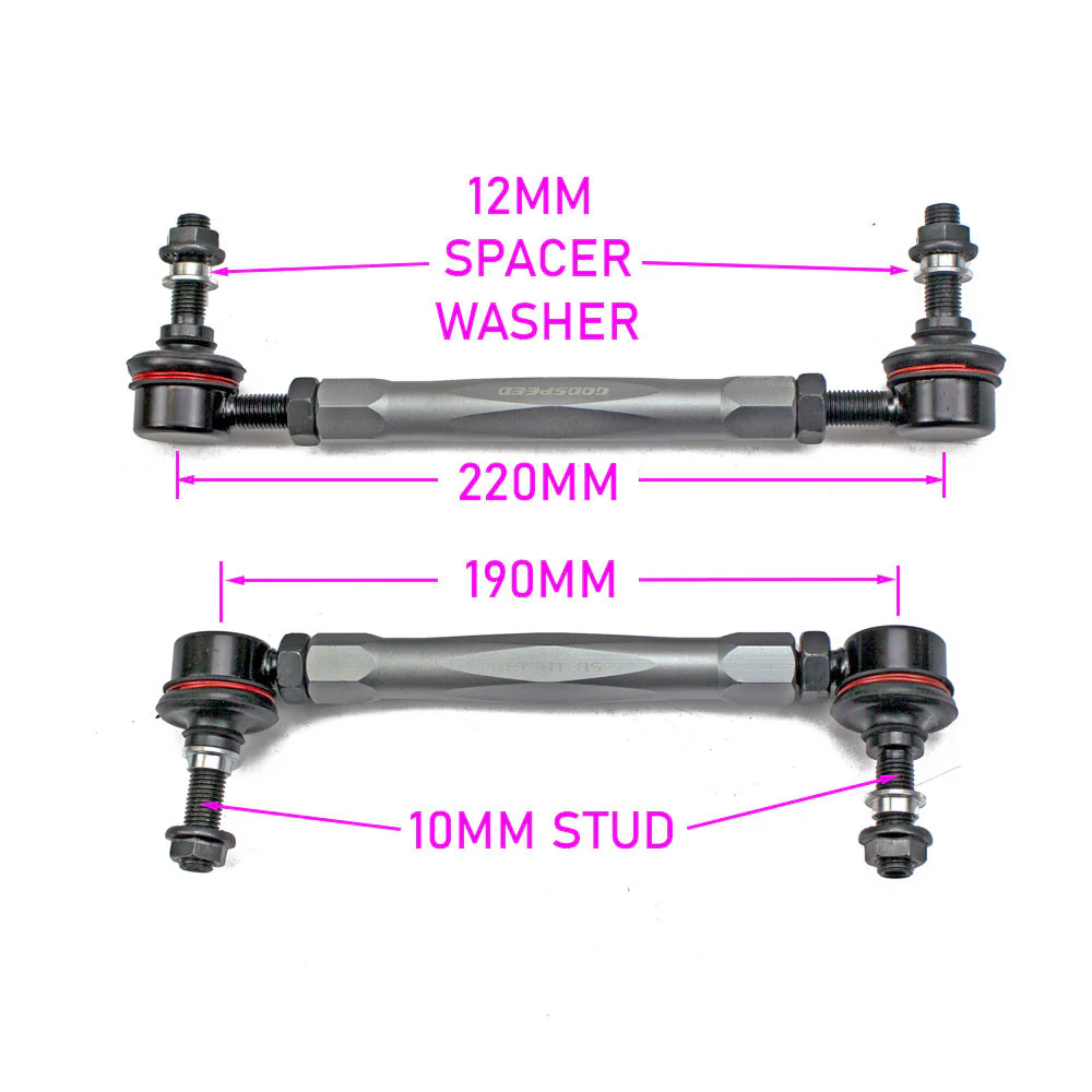Godspeed Sway Bar End Links Mini Cooper Base (2002-2013) Front Pair / OEM Replacement - Image 3