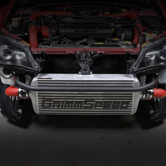GrimmSpeed Intercooler Bumper Bar for Subaru WRX/ WRX STI (2008-2021) Front Mount - Black - Image 3