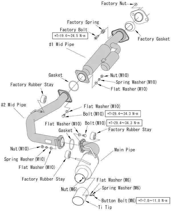 HKS Hi Power Exhaust BRZ FRS 86 (13-20) 75mm Catback V1 (N1 Style) V2 (Black) - Image 4