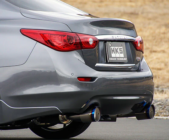 HKS Exhaust Infiniti Q50 (14-23) Full Dual Hi Power w/ Burnt Blue Tips - Axleback or Catback - Image 6