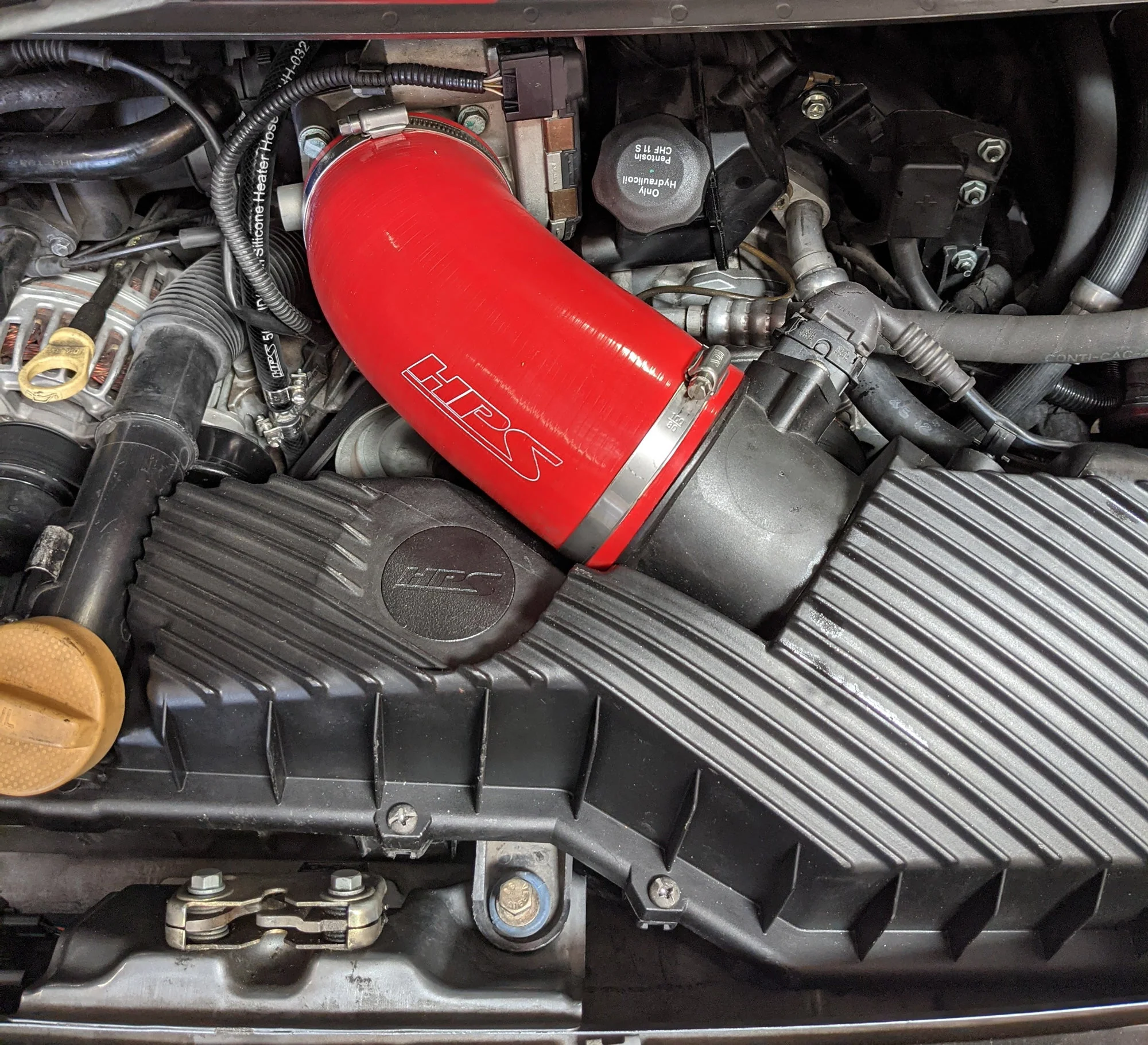 HPS Performance Silicone Air Intake Hose Porsche 911 Carrera C2/C4 3.4L/3.6L F6 (99-04) [Post MAF] Blue / Red / Black - Image 5