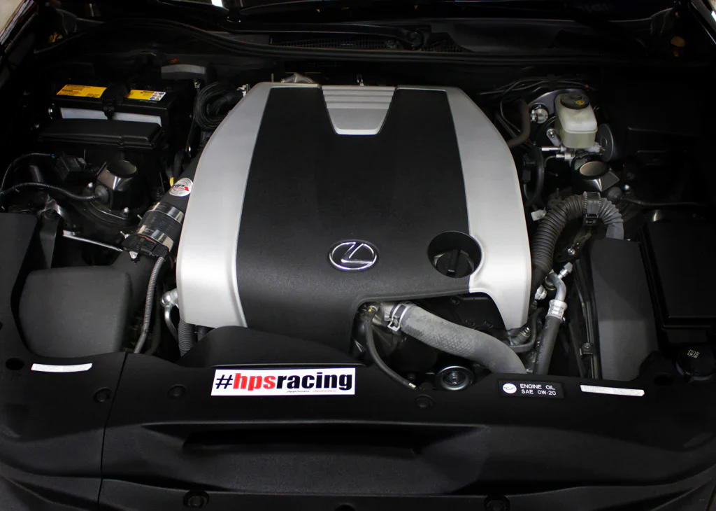 HPS Performance Air Intake Tube Lexus GS350 3.5L V6 F-Sport (13-20) [Post MAF] Blue / Polished / Red / Black - Image 5