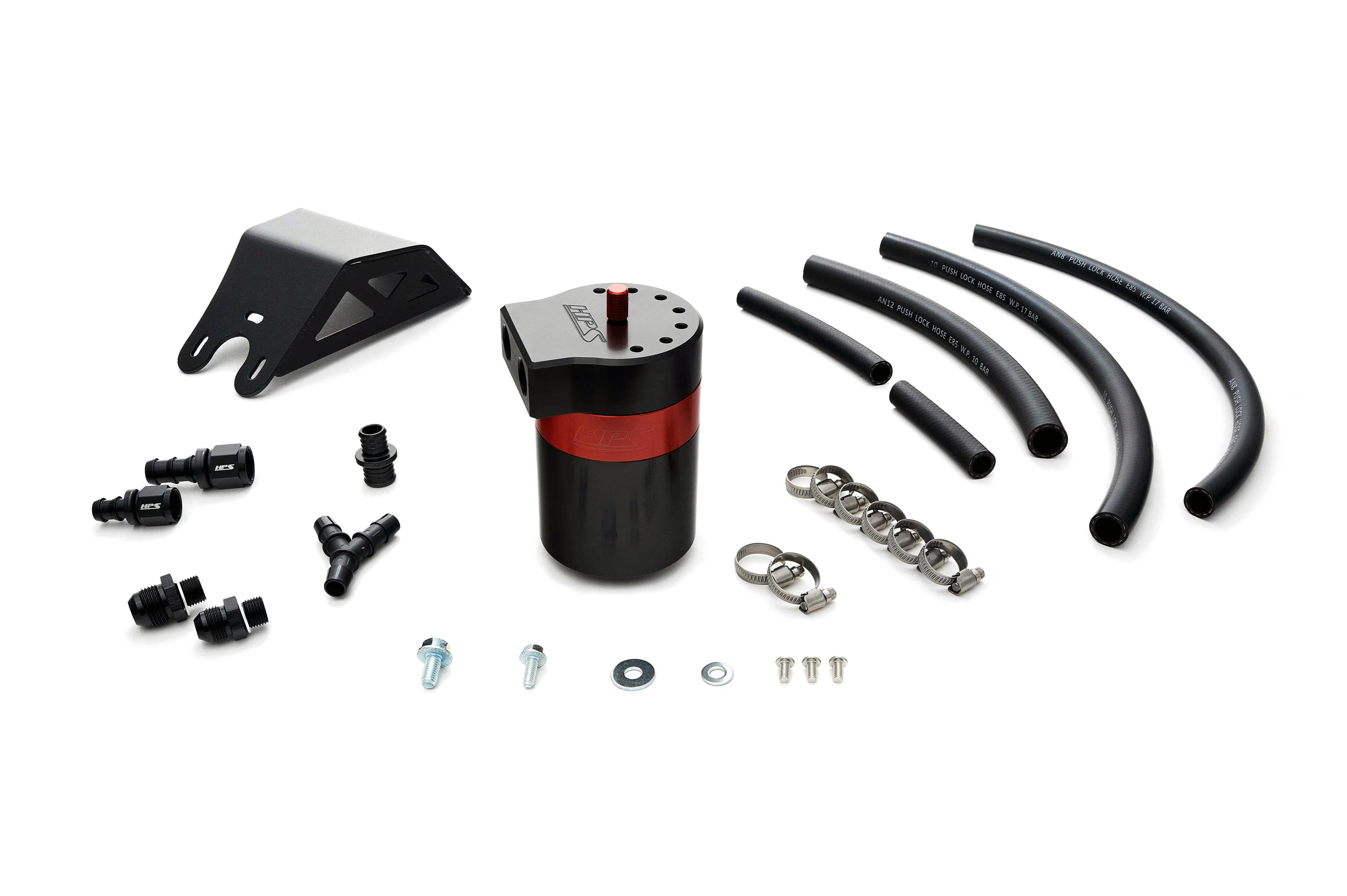 HPS Performance Aluminum Oil Catch Can Subaru Impreza 2.5 GT 2.5L Turbo (2009-2010) 860-004 - Image 2